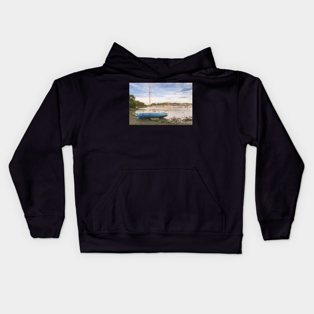 Low Tide On The River Conwy Kids Hoodie by IanWL